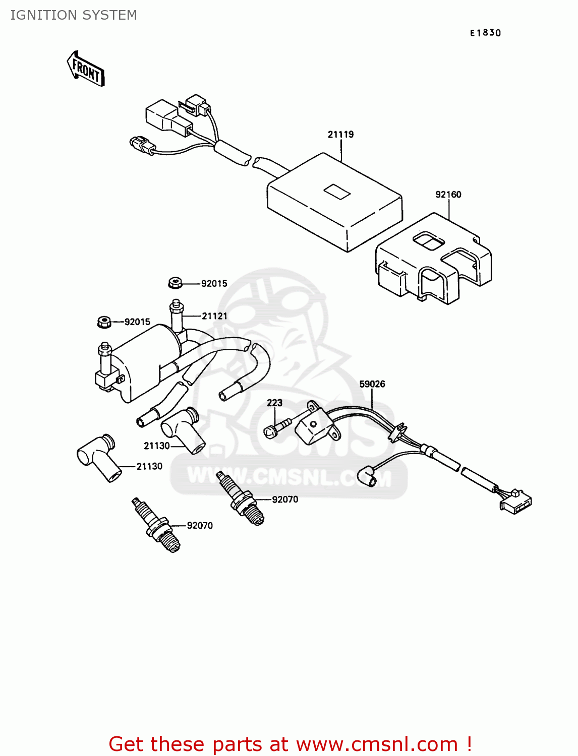 IGNITION SYSTEM KR250B2 KR1 1989 EUROPE UK FR GR IT