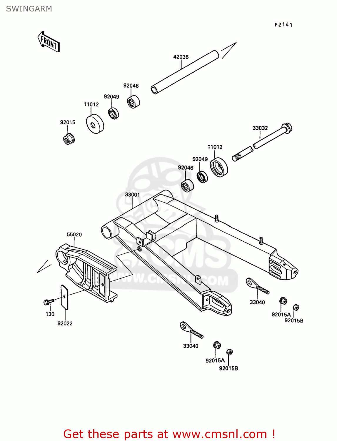 SWINGARM KR250B2 KR1 1989 EUROPE UK FR GR IT