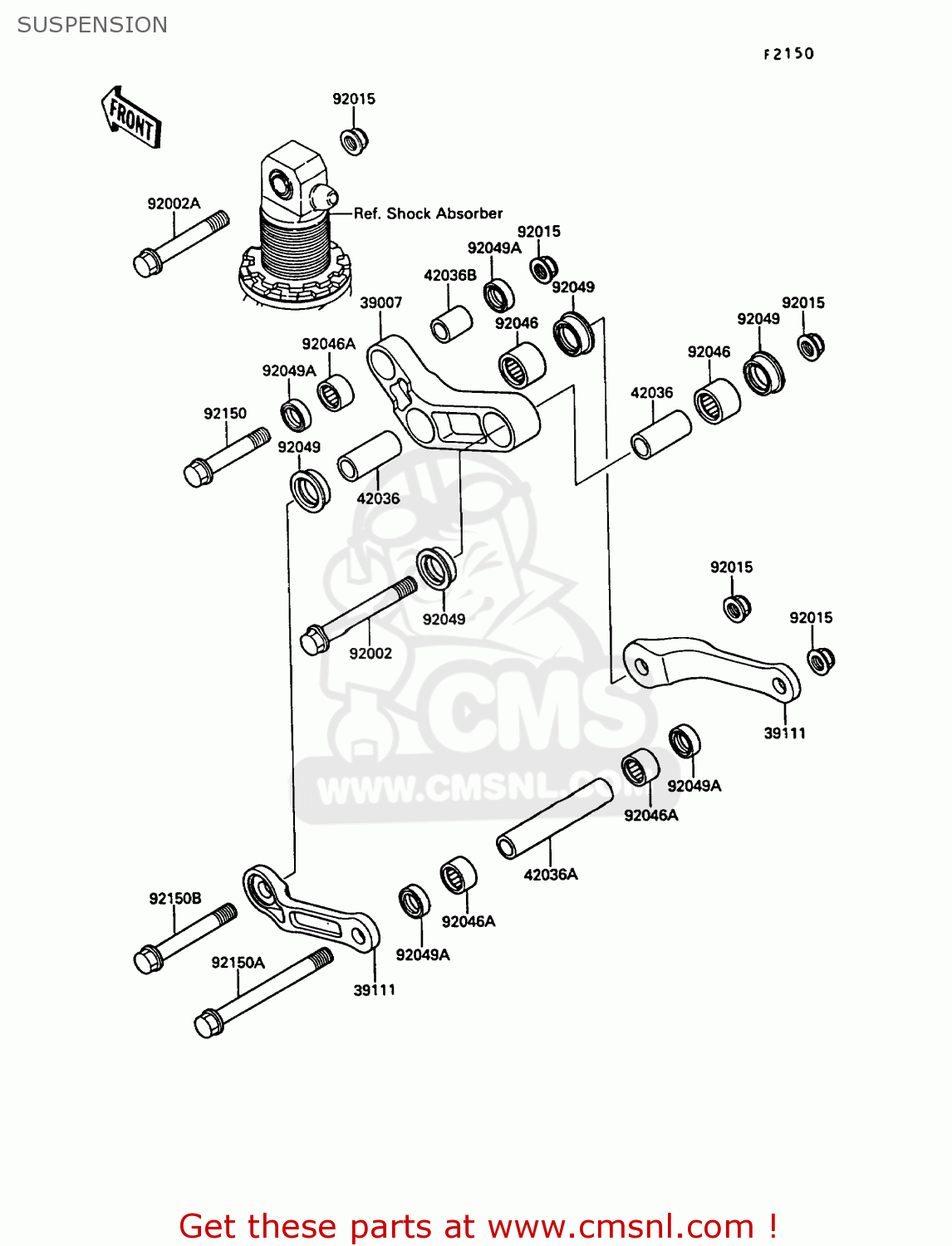 SUSPENSION KR250B2 KR1 1989 EUROPE UK FR GR IT
