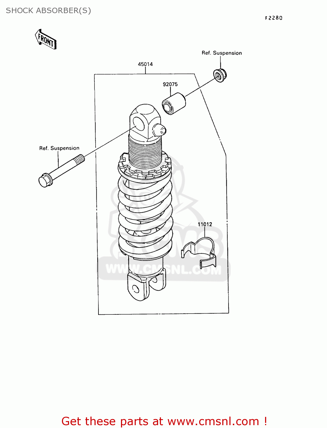 SHOCK ABSORBER(S) KR250B2 KR1 1989 EUROPE UK FR GR IT