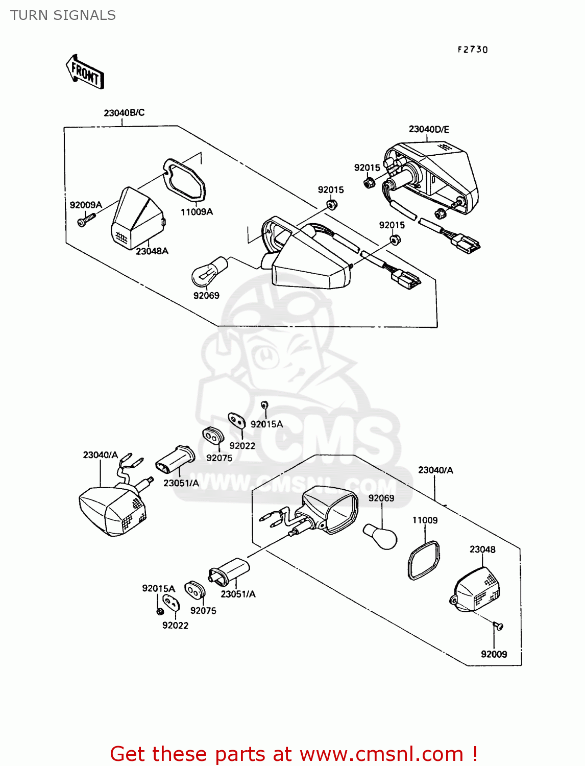 TURN SIGNALS KR250B2 KR1 1989 EUROPE UK FR GR IT