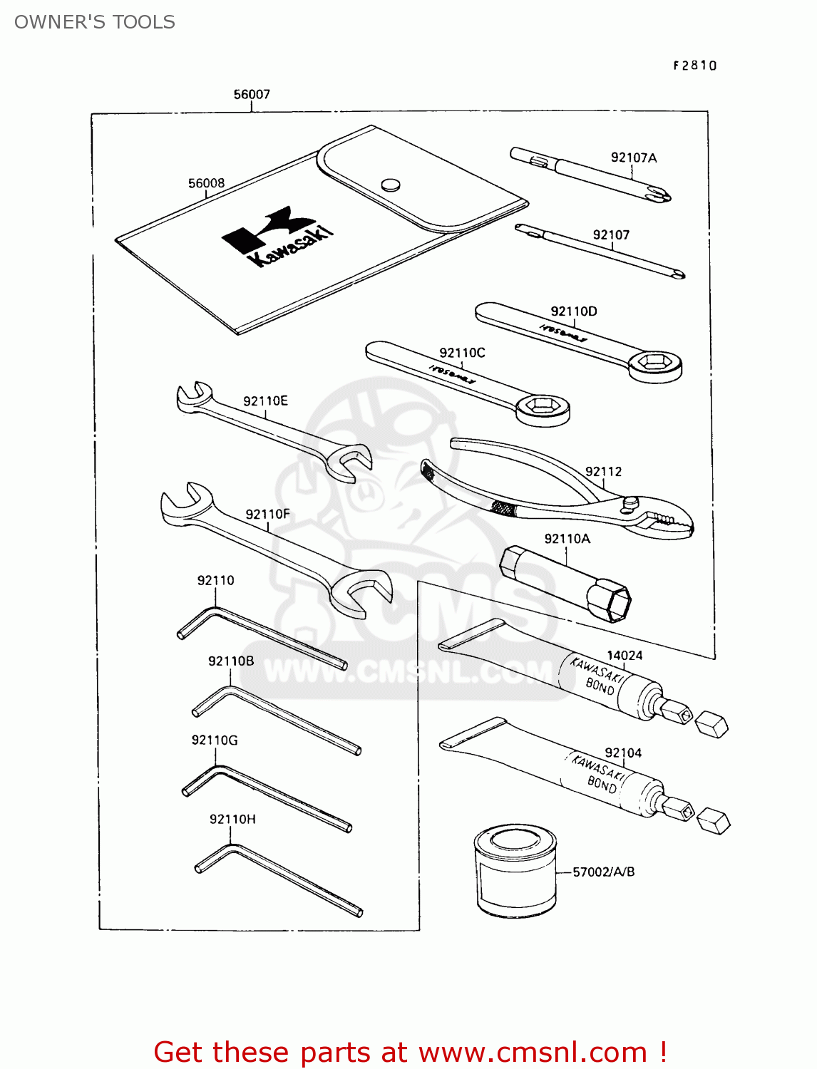 OWNER'S TOOLS KR250B2 KR1 1989 EUROPE UK FR GR IT