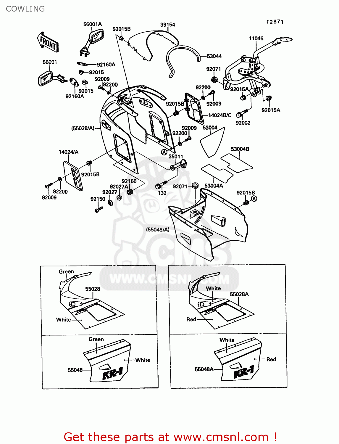 COWLING KR250B2 KR1 1989 EUROPE UK FR GR IT