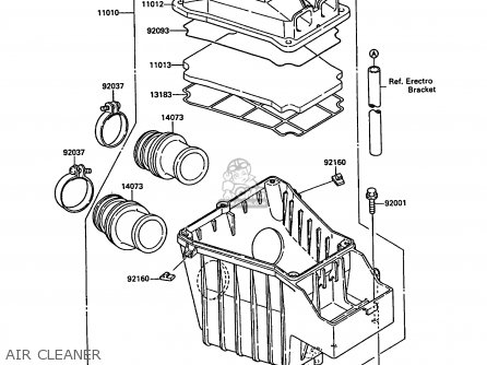 AIR CLEANER - KR250B2 KR1 1989 EUROPE UK FR GR IT
