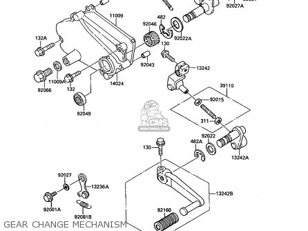 GEAR CHANGE MECHANISM - KR250B2 KR1 1989 EUROPE UK FR GR IT