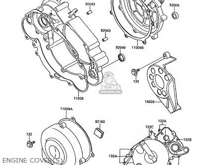 ENGINE COVER(S) - KR250B2 KR1 1989 EUROPE UK FR GR IT