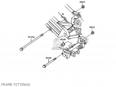 FRAME FITTINGS - KR250B2 KR1 1989 EUROPE UK FR GR IT