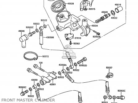 FRONT MASTER CYLINDER - KR250B2 KR1 1989 EUROPE UK FR GR IT