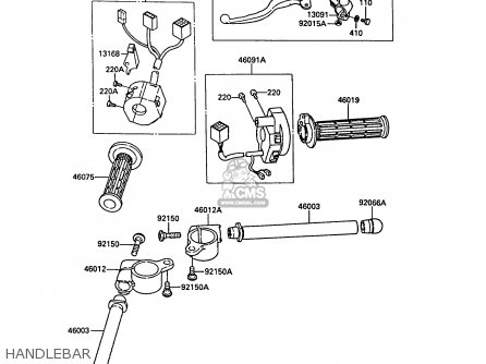 HANDLEBAR - KR250B2 KR1 1989 EUROPE UK FR GR IT