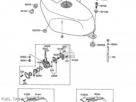 FUEL TANK - KR250B2 KR1 1989 EUROPE UK FR GR IT