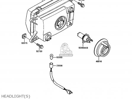 HEADLIGHT(S) - KR250B2 KR1 1989 EUROPE UK FR GR IT