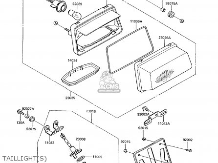 TAILLIGHT(S) - KR250B2 KR1 1989 EUROPE UK FR GR IT