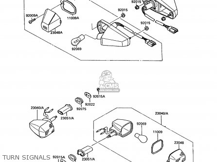 TURN SIGNALS - KR250B2 KR1 1989 EUROPE UK FR GR IT