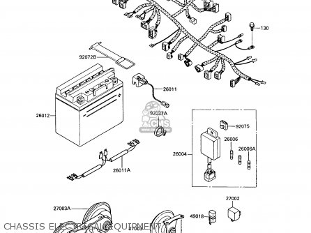 CHASSIS ELECTRICAL EQUIPMENT - KR250B2 KR1 1989 EUROPE UK FR GR IT