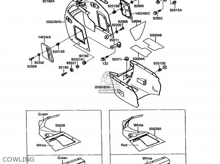 COWLING - KR250B2 KR1 1989 EUROPE UK FR GR IT