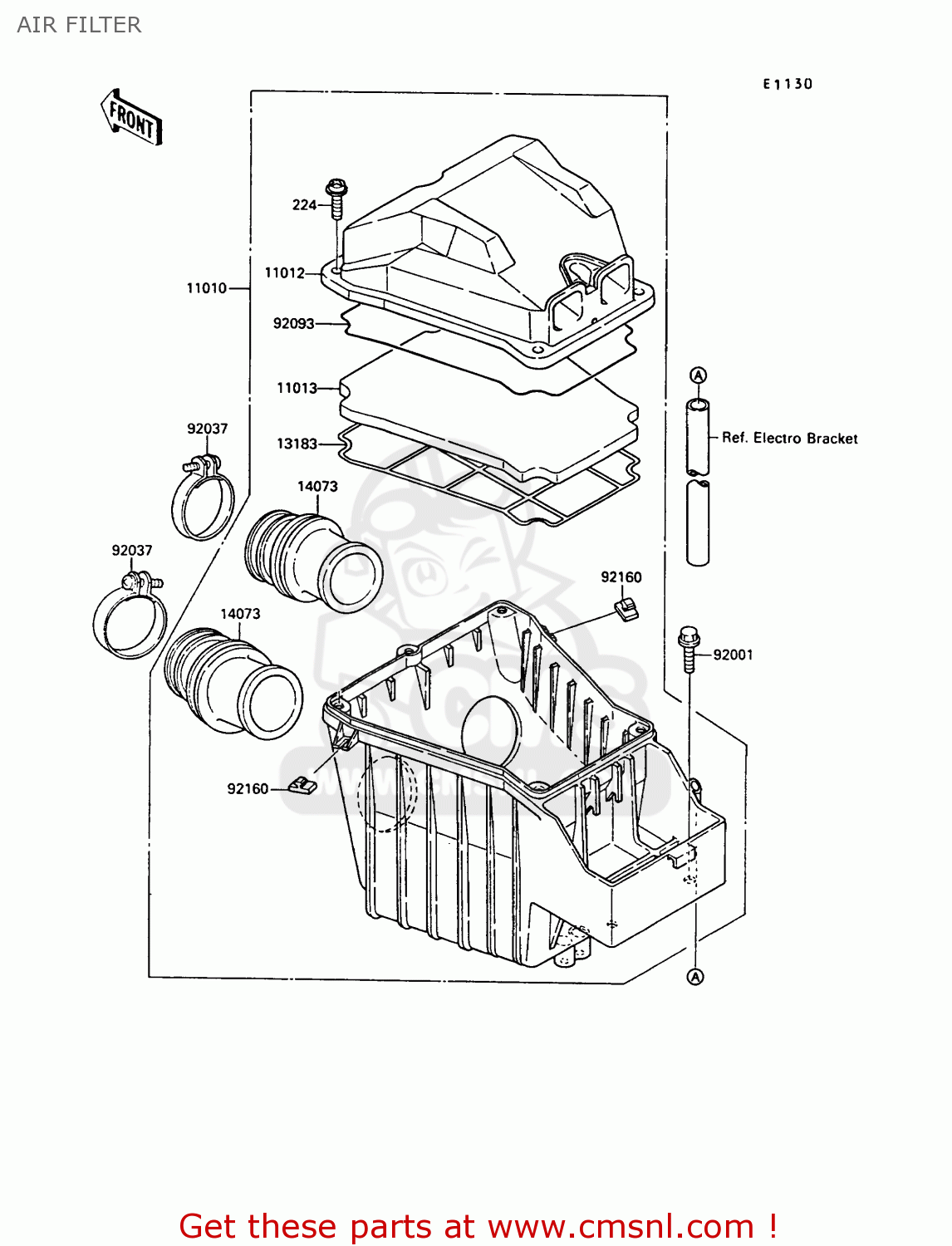 AIR FILTER KR250C2 KR1S 1990 EUROPE UK FR GR