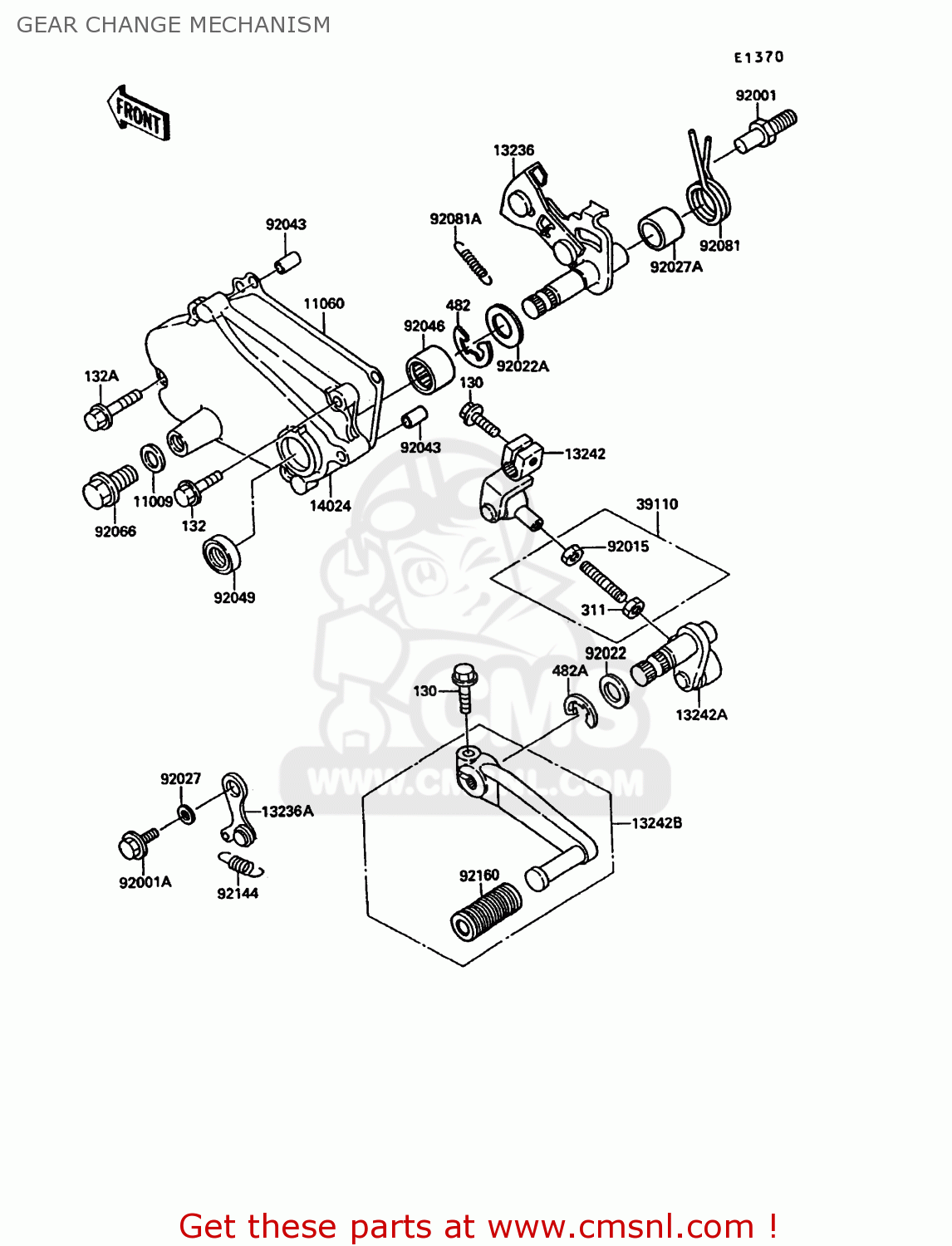 GEAR CHANGE MECHANISM KR250C2 KR1S 1990 EUROPE UK FR GR