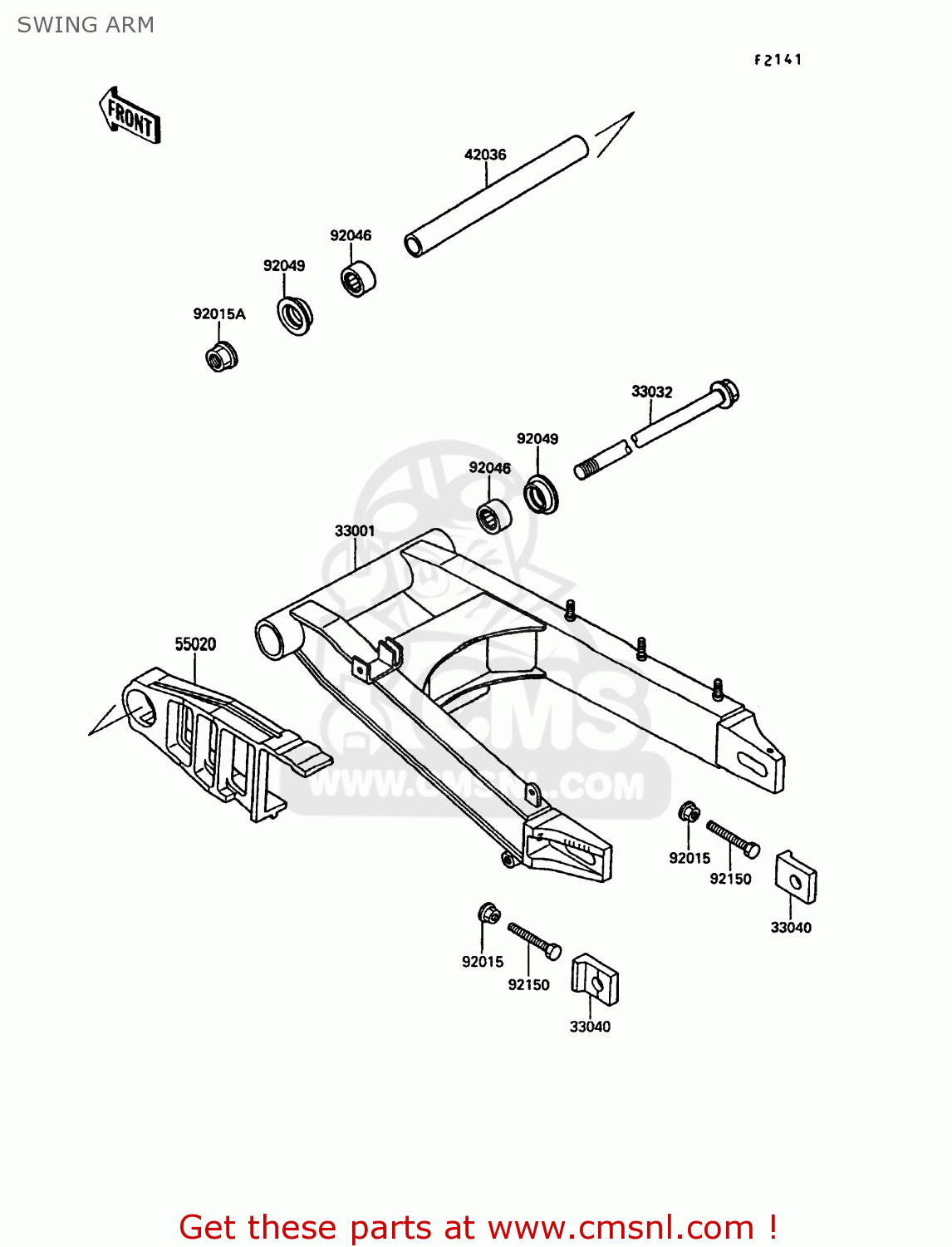 SWING ARM KR250C2 KR1S 1990 EUROPE UK FR GR