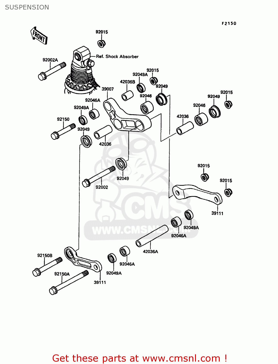 SUSPENSION KR250C2 KR1S 1990 EUROPE UK FR GR
