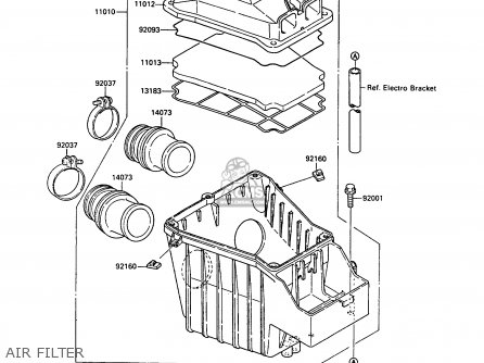 AIR FILTER - KR250C2 KR1S 1990 EUROPE UK FR GR