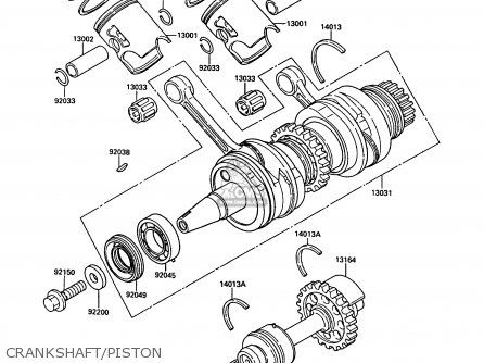 CRANKSHAFT/PISTON - KR250C2 KR1S 1990 EUROPE UK FR GR