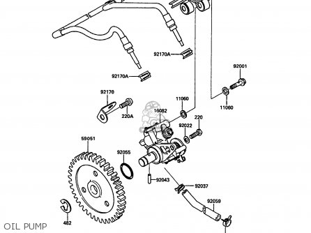 OIL PUMP - KR250C2 KR1S 1990 EUROPE UK FR GR