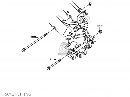 FRAME FITTING - KR250C2 KR1S 1990 EUROPE UK FR GR