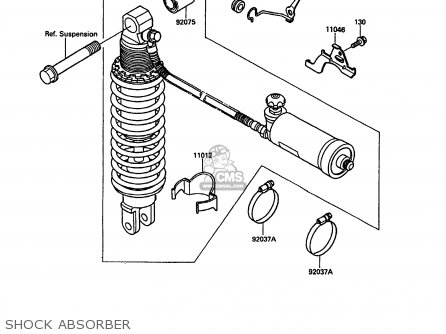 SHOCK ABSORBER - KR250C2 KR1S 1990 EUROPE UK FR GR