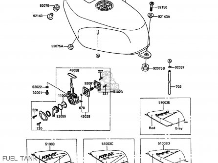 FUEL TANK - KR250C2 KR1S 1990 EUROPE UK FR GR