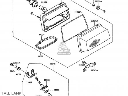 TAIL LAMP - KR250C2 KR1S 1990 EUROPE UK FR GR