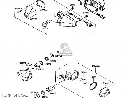 TURN SIGNAL - KR250C2 KR1S 1990 EUROPE UK FR GR