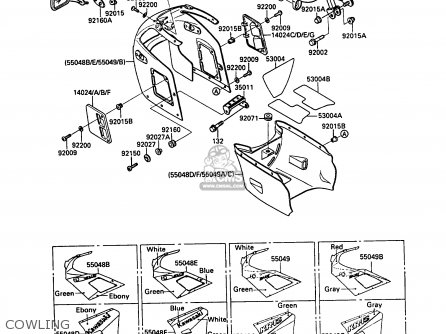 COWLING - KR250C2 KR1S 1990 EUROPE UK FR GR