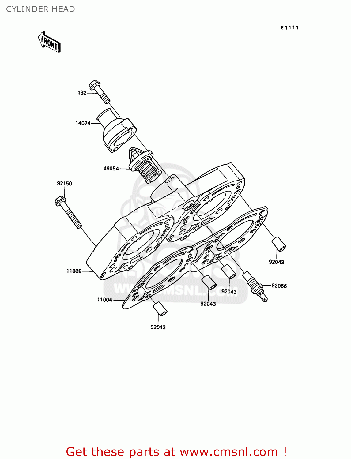 CYLINDER HEAD KR250C3 KR1S 1991 EUROPE UK FR GR