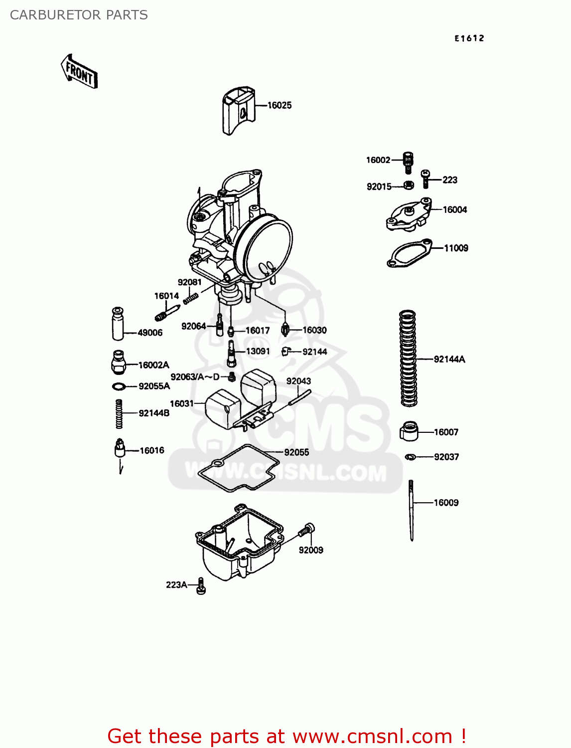 CARBURETOR PARTS KR250C3 KR1S 1991 EUROPE UK FR GR