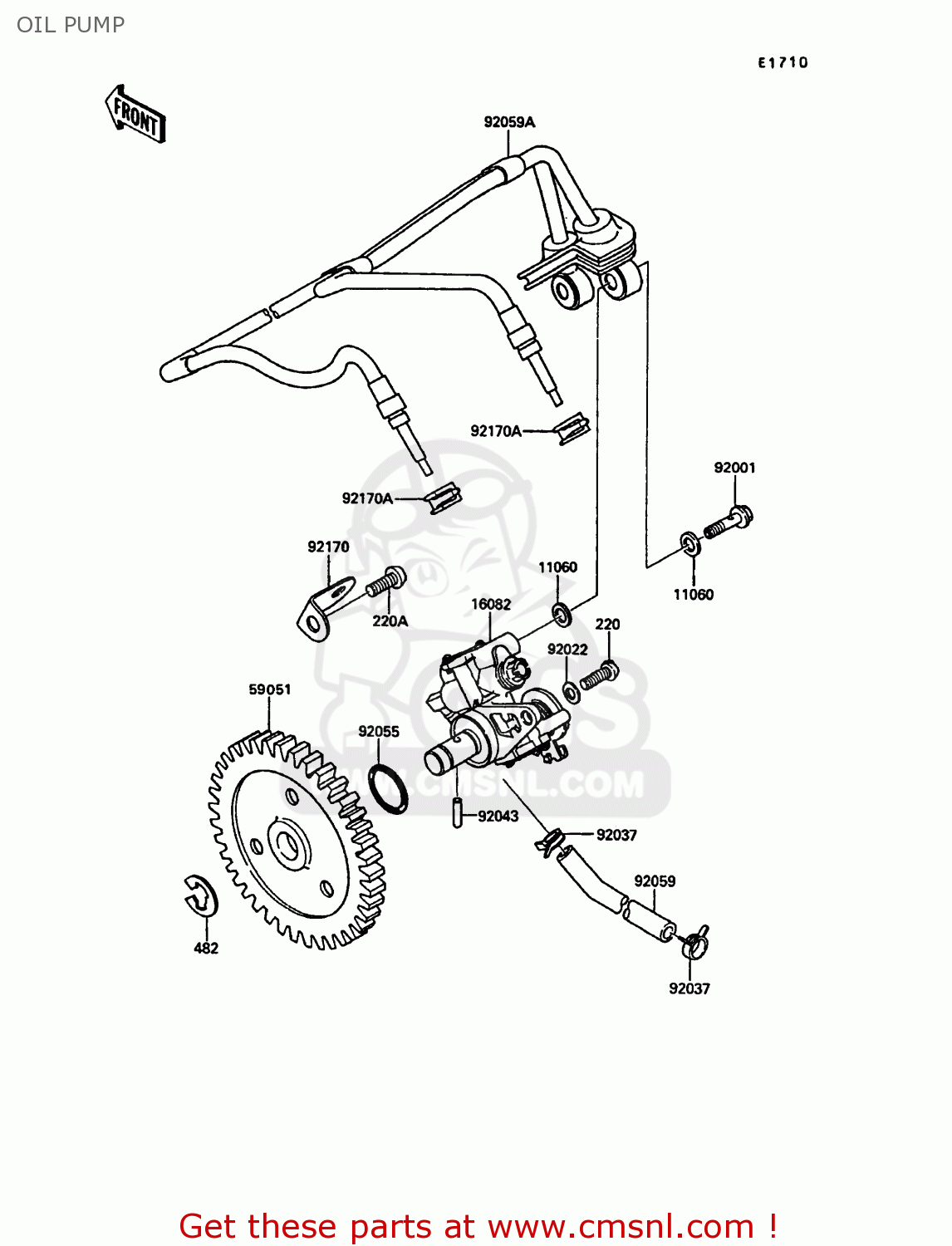 OIL PUMP KR250C3 KR1S 1991 EUROPE UK FR GR