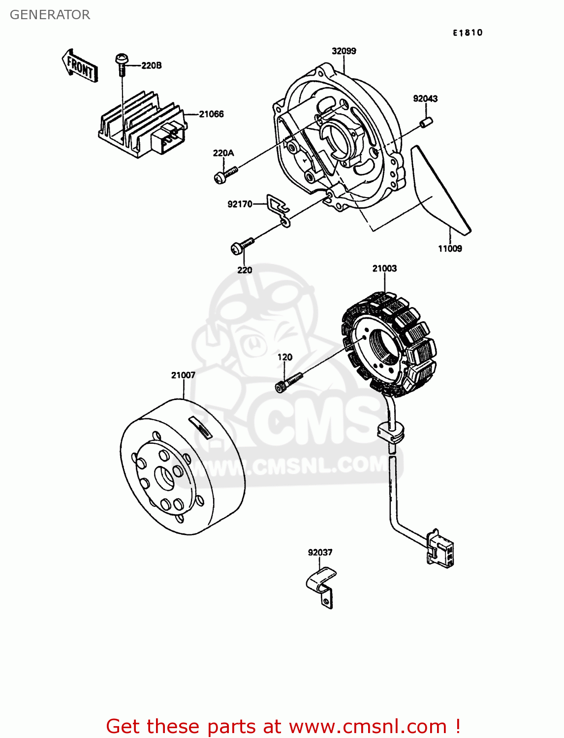 GENERATOR KR250C3 KR1S 1991 EUROPE UK FR GR
