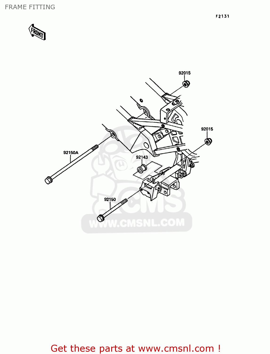 FRAME FITTING KR250C3 KR1S 1991 EUROPE UK FR GR