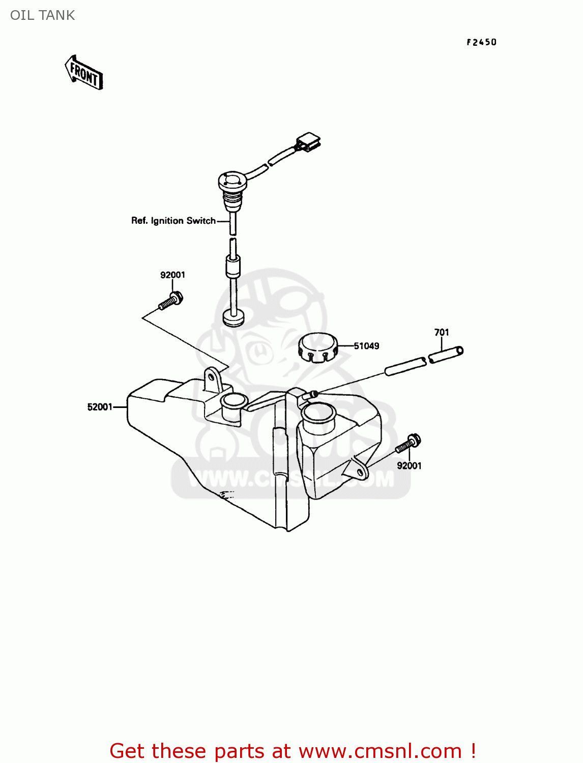 OIL TANK KR250C3 KR1S 1991 EUROPE UK FR GR