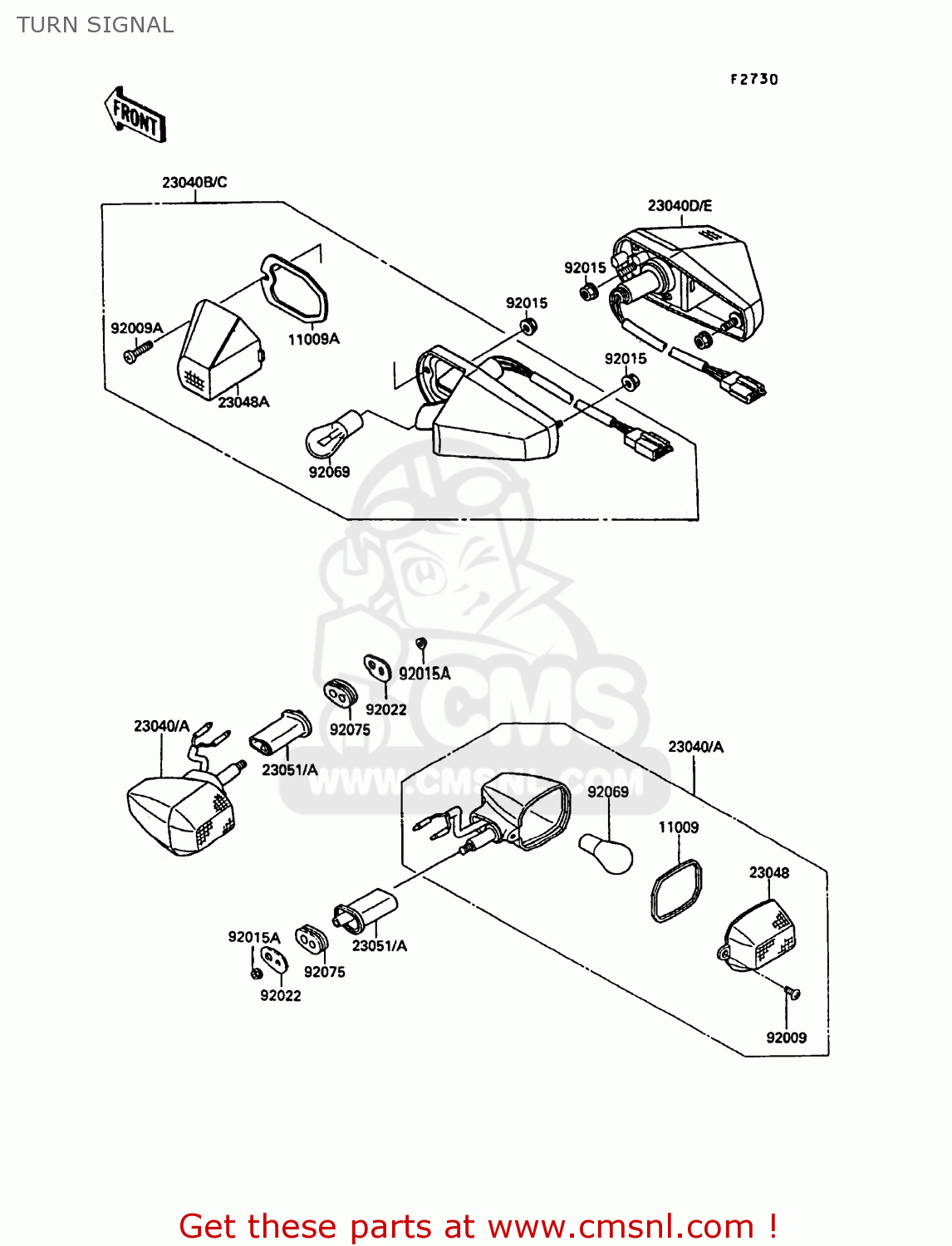 TURN SIGNAL KR250C3 KR1S 1991 EUROPE UK FR GR