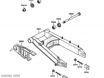 SWING ARM - KR250C3 KR1S 1991 EUROPE UK FR GR