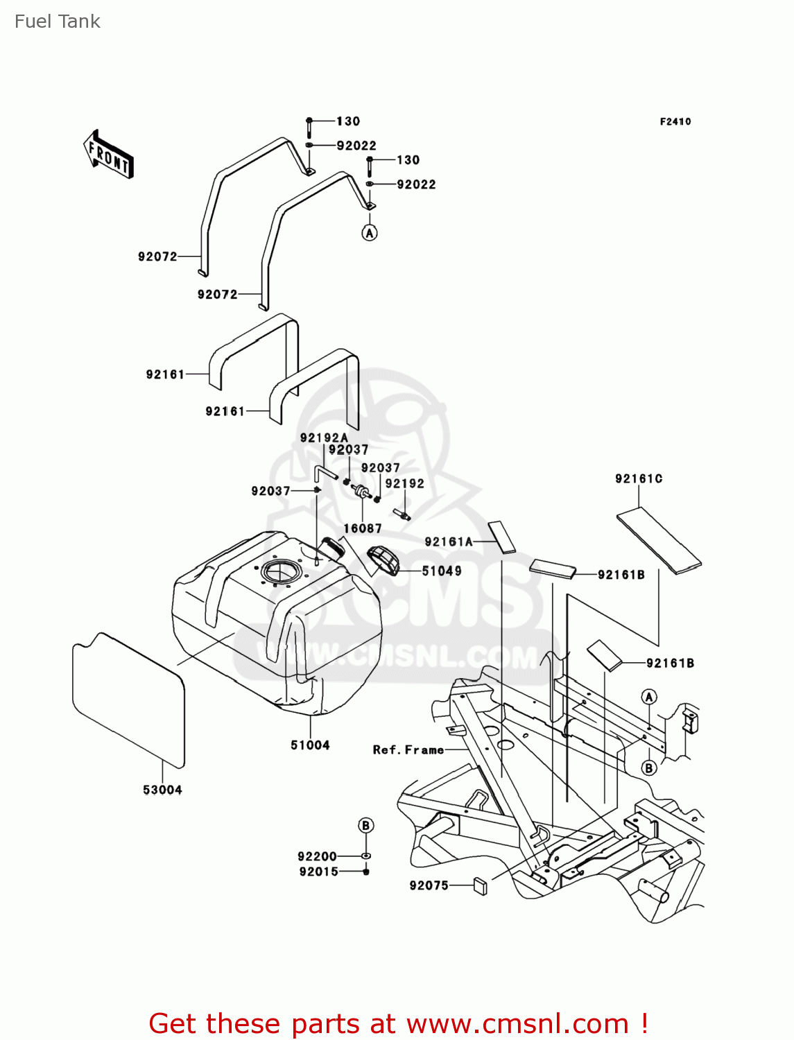 Kawasaki KRT750DCF TERYX4 750 2012 USA / 4X4 EPS Fuel Tank buy