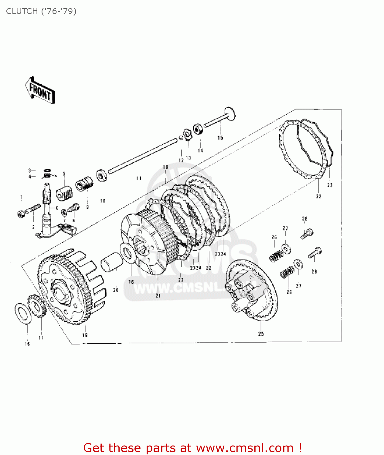 CLUTCH ('76-'79) KS125 1974 USA CANADA