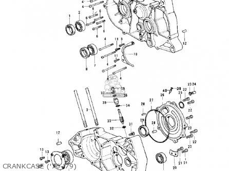 CRANKCASE ('76-'79) - KS125 1974 USA CANADA