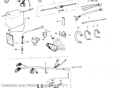 CHASSIS ELECTRICAL EQUIPMENT ('7 - KS125-A 1975 USA CANADA