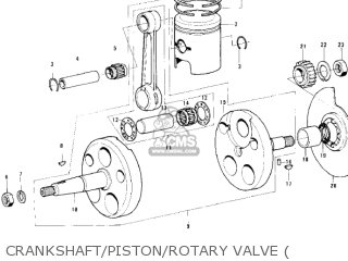CRANKSHAFT/PISTON/ROTARY VALVE ( - KS125-A 1975 USA CANADA