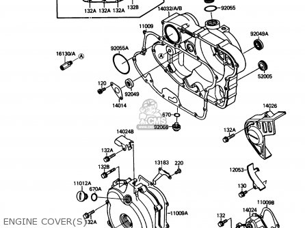 Kawasaki KSF250-A1 MOJAVE250 1987 USA CANADA parts lists and schematics