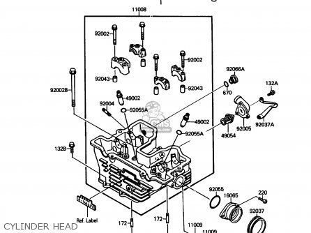 CYLINDER HEAD - KSF250-A1 MOJAVE250 1987 USA CANADA