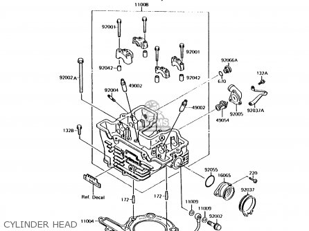 CYLINDER HEAD - KSF250-A9 MOJAVE250 1995 EUROPE