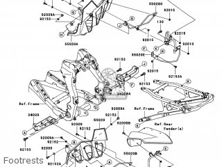 Kawasaki KSF450-B8FA KFX450R 2008 USA parts lists and schematics