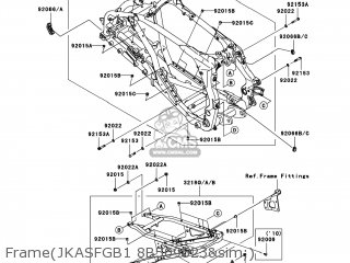 Kawasaki KSF450-B8FA KFX450R 2008 USA parts lists and schematics